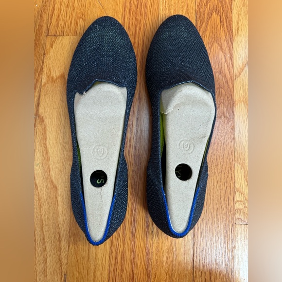 Black Friday retired navy blue metallic Rothy’s loafers - Picture 4 of 4